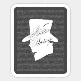 Mister Darcy in a Top Hat Sticker